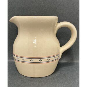Lilian Vernon Country Flowers Decorative Ceramic Pitcher 6 1/2" Tall